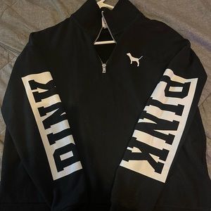 Pink black sweat shirt